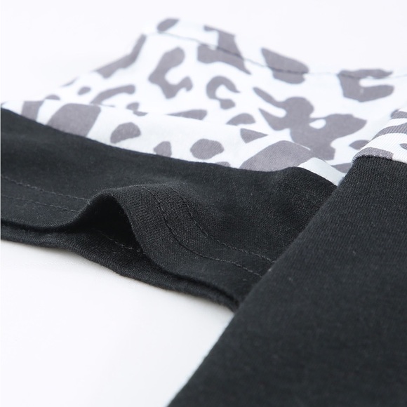 🔥🔥sale🔥🔥Leopard Patchwork Could Shoulder Short Sleeve. - Picture 4 of 4